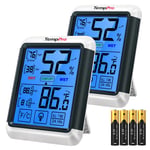 ThermoPro TP55 Dijital İç Mekan Higrometre Termometresi, Dokunmatik Ekranlı ve Arkadan Aydınlatmalı, İç Mekan Termometresi/Nem Ölçer, Ev Serası için İç Mekan Termometresi/Nem Ölçer