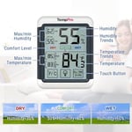 ThermoPro TP55 Dijital İç Mekan Higrometre Termometresi, Dokunmatik Ekranlı ve Arkadan Aydınlatmalı, İç Mekan Termometresi/Nem Ölçer, Ev Serası için İç Mekan Termometresi/Nem Ölçer