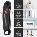 ThermoPro TP605 IPX6 Su Geçirmez, Arkadan Aydınlatmalı ve Kalibrasyonlu Anında Okunan Dijital Et ve Gıda Termometresi (Siyah)