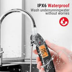 ThermoPro TP605 IPX6 Su Geçirmez, Arkadan Aydınlatmalı ve Kalibrasyonlu Anında Okunan Dijital Et ve Gıda Termometresi (Siyah)