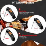 ThermoPro TP605 IPX6 Su Geçirmez, Arkadan Aydınlatmalı ve Kalibrasyonlu Anında Okunan Dijital Et ve Gıda Termometresi (Siyah)