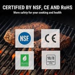 Thermopro TP620 Su Geçirmez Dijital Gıda Termometresi, 2 Saniyede Anında Okuyan Hareket Sensörlü Dönen Ekran (Barbekü, Mutfak ve Sıvı)
