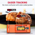 ThermoPro TP962 Twin TempSpike Tam Kablosuz Çift Problu Akıllı Et Termometresi, 150m Menzilli Bluetooth Barbekü ve Fırın Isı Ölçer