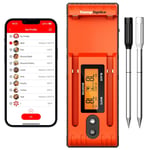 ThermoPro TP962 Twin TempSpike Tam Kablosuz Çift Problu Akıllı Et Termometresi, 150m Menzilli Bluetooth Barbekü ve Fırın Isı Ölçer