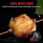 ThermoPro TP962 Twin TempSpike Tam Kablosuz Çift Problu Akıllı Et Termometresi, 150m Menzilli Bluetooth Barbekü ve Fırın Isı Ölçer