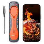 ThermoPro TP970 TempSpike Plus Tam Kablosuz Akıllı Et Termometresi, 182m Ultra Menzilli Bluetooth Barbekü ve Fırın Isı Ölçer