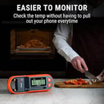 ThermoPro TP971 TempSpike Plus Dünyanın En İnce Kablosuz Et Termometresi, 183m Menzilli Bluetooth Akıllı Gıda Isı Ölçer