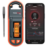 ThermoPro TP971 TempSpike Plus Dünyanın En İnce Kablosuz Et Termometresi, 183m Menzilli Bluetooth Akıllı Gıda Isı Ölçer