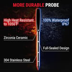 ThermoPro TP972 Twin TempSpike Plus Mobil Uygulama ve Ekran Kontrollü, 182m Menzilli Çift Problu Tam Kablosuz Profesyonel Et Termometresi
