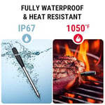 ThermoPro TP980-2 TempSpike Pro Wi-Fi ve Mobil Uygulama Destekli, Sınırsız Menzilli 2 Problu Dokunmatik Akıllı Barbekü Seti