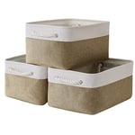 TheWarmHome Düzenleme için Saklama Sepeti - 35,5 x 25,4 x 17,78 cm Orta 3'lü Paket Kolları Raflar için Katlanabilir Saklama - Seçenekler: 3PCS/Medium -13.8Lx9.8Wx6.7H, 3PCS/Large - 15.7Lx11.8Wx8.3H...