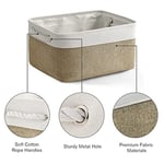 TheWarmHome Düzenleme için Saklama Sepeti - 35,5 x 25,4 x 17,78 cm Orta 3'lü Paket Kolları Raflar için Katlanabilir Saklama - Seçenekler: 3PCS/Medium -13.8Lx9.8Wx6.7H, 3PCS/Large - 15.7Lx11.8Wx8.3H...