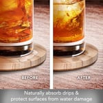 Thirstystone Marka - Çöl Kum Altlığı, Çok Renkli Tamamen Doğal Kumtaşı - Değişen Desenlere Sahip Dayanıklı Taş, Her Bardak Altlığı Orijinal 10 cm yuvarlak