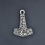 Thor Mjollnir Hammer Deri ip Kolye - Gümüş Kaplama - Kadın Erkek Kolye - No:839