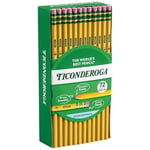 Ticonderoga Ahşap Kasalı Kalemler, Bilenmemiş, 2 HB Yumuşak, Sarı, 72 Adet