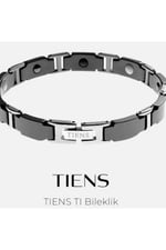 Tiens Ti Kristal Siyah Bileklik, Titanyum, Unisex