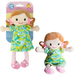 Tiger Tribe 25 cm Yıkanabilir Bez Bebek Sevimli ve Sevimli Çiçekli Elbise - Nellie - Yaş 0+