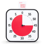 TIME TIMER ORİJİNAL Large 30x30cm - 60 Dakika Görsel Analog Zamanlayıcı Saat - İsteğe Bağlı Akustik Alarm (Ses Kontrolü) Yüksek Sesli Tıklama Yok; Zaman Yönetimi Cihazı (Siyah)