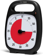 Time Timer PLUS 60 Dakika Görsel Analog Zamanlayıcı (Kömür); İsteğe Bağlı Uyarı (Ses Kontrolü Kadranı); Sessiz Çalışma (Tik Tak Yok); Zaman Yönetimi Aracı