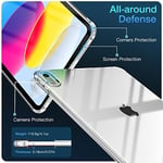 TiMOVO Clear Case for iPad (A16) 11th Generation 11 Inch 2025, iPad 10th Generation Case 10.9 Inch 2022, Slim & Lightweight Soft TPU Transparent Back Protective Cover, Clear