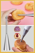 Tinky Winky Paslanmaz Çelik Krema Sıkma Torbası Ucu (Şanti Torbası Ucu, Dolgu Duyu) 1 Adet +2 Adet Şanti Torbası