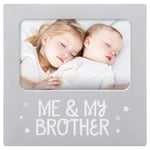 tiny ideas Me and My Brother Resim Çerçevesi, Kardeş Hatıra, İdeal Big Brother Hediyesi, Duş Hediyesi ve Cinsiyet Nötr Çocuk Odası Dekoru, Gri