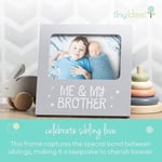 tiny ideas Me and My Brother Resim Çerçevesi, Kardeş Hatıra, İdeal Big Brother Hediyesi, Duş Hediyesi ve Cinsiyet Nötr Çocuk Odası Dekoru, Gri
