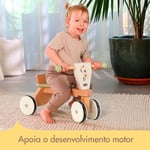 Tiny Love Bebek Ahşap Üç Tekerlekli Bisiklet, Üç Tekerlekli Bisiklet, Bebek Bisikleti, Kauçuk Kaplı Tekerlekler, Motor İşleri, Bilişsel Gelişim, Rahat Doğal Tasarım, 18-36 Ay, Boho Chic