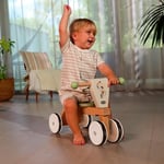 Tiny Love Bebek Ahşap Üç Tekerlekli Bisiklet, Üç Tekerlekli Bisiklet, Bebek Bisikleti, Kauçuk Kaplı Tekerlekler, Motor İşleri, Bilişsel Gelişim, Rahat Doğal Tasarım, 18-36 Ay, Boho Chic