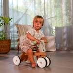 Tiny Love Bebek Ahşap Üç Tekerlekli Bisiklet, Üç Tekerlekli Bisiklet, Bebek Bisikleti, Kauçuk Kaplı Tekerlekler, Motor İşleri, Bilişsel Gelişim, Rahat Doğal Tasarım, 18-36 Ay, Boho Chic