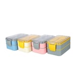 Titiz Plastik orjinal Fely Beslenme Kabı,Yetişkinler/Çocuklar için, Bölmeli, Yemek Kutusu, Paket Bölücü, Çatal Kaşık Takımı İçinde 4 Renk (Pembe)