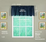 Today's Curtain Emelia Orijinal Vual Valance 35,56 cm, Lacivert, 152,4 cm G x 35,56 cm U
