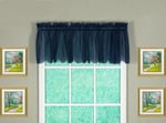 Today's Curtain Emelia Orijinal Vual Valance 35,56 cm, Lacivert, 152,4 cm G x 35,56 cm U