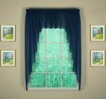 Today's Curtain Emelia Orijinal Vual Valance 35,56 cm, Lacivert, 152,4 cm G x 35,56 cm U