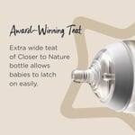 Tommee Tippee Closer to Nature Easi-Vent içecek süpürgesi, yavaş gıda akışı, 0 aydan itibaren, 2'li set