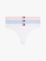 Tommy Hilfiger 3 PACK FLAG THONG (EXT. SIZE) Kadın İç Çamaşırı Kadın