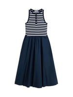 Tommy Hilfiger Çizgili% 100 Pamuk Regular Fit Pileli Maxi Boy Elbise Bayan ELBİSE WW0WW49628 0X3 - Bedenler: M, L, XL