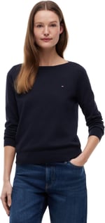 Tommy Hilfiger CO JERSEY STITCH BOAT-NK SWEATER Sweater Kadın