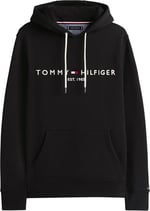 Tommy Hilfiger Erkek İşlemeli Marka Logo Kanguru Cep Hoodie Uzun Kollu Sweatshirt
