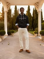 Tommy Hilfiger Erkek İşlemeli Marka Logo Kanguru Cep Hoodie Uzun Kollu Sweatshirt