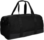 Tommy Hilfiger Erkek Polyester Duffle Çanta, Seyahat ve Spor için, Ayarlanabilir Çapraz Askı, Çift Fermuarlı, Siyah