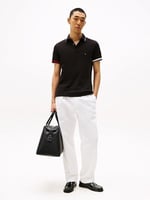 Tommy Hilfiger Flag Cuff Slim Fit Polo Mw0mw38458 S/S Polo Erkek