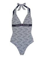 Tommy Hilfiger HALTER ONE PIECE RP PRINT Mayo Kadın