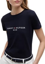 Tommy Hilfiger Kadın Kısa Kollu Tişört Heritage Hilfiger C-nk Reg Tee