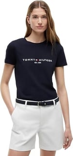 Tommy Hilfiger Kadın Kısa Kollu Tişört Heritage Hilfiger C-nk Reg Tee
