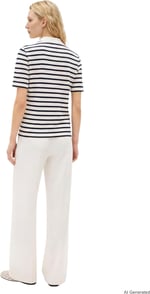 Tommy Hilfiger Kadın Polo Yaka T-shirt WW0WW432240BF, Mavi, S