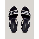 Tommy Hilfiger Mono Webbing High Wedge Sandal SandaletKadın
