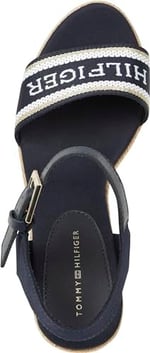 Tommy Hilfiger Mono Webbing High Wedge Sandal SandaletKadın