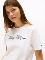 Tommy Hilfiger NOS SCRIPT REGULAR C-NK SS Tişört Kadın
