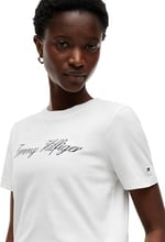 Tommy Hilfiger NOS SCRIPT REGULAR C-NK SS Tişört Kadın